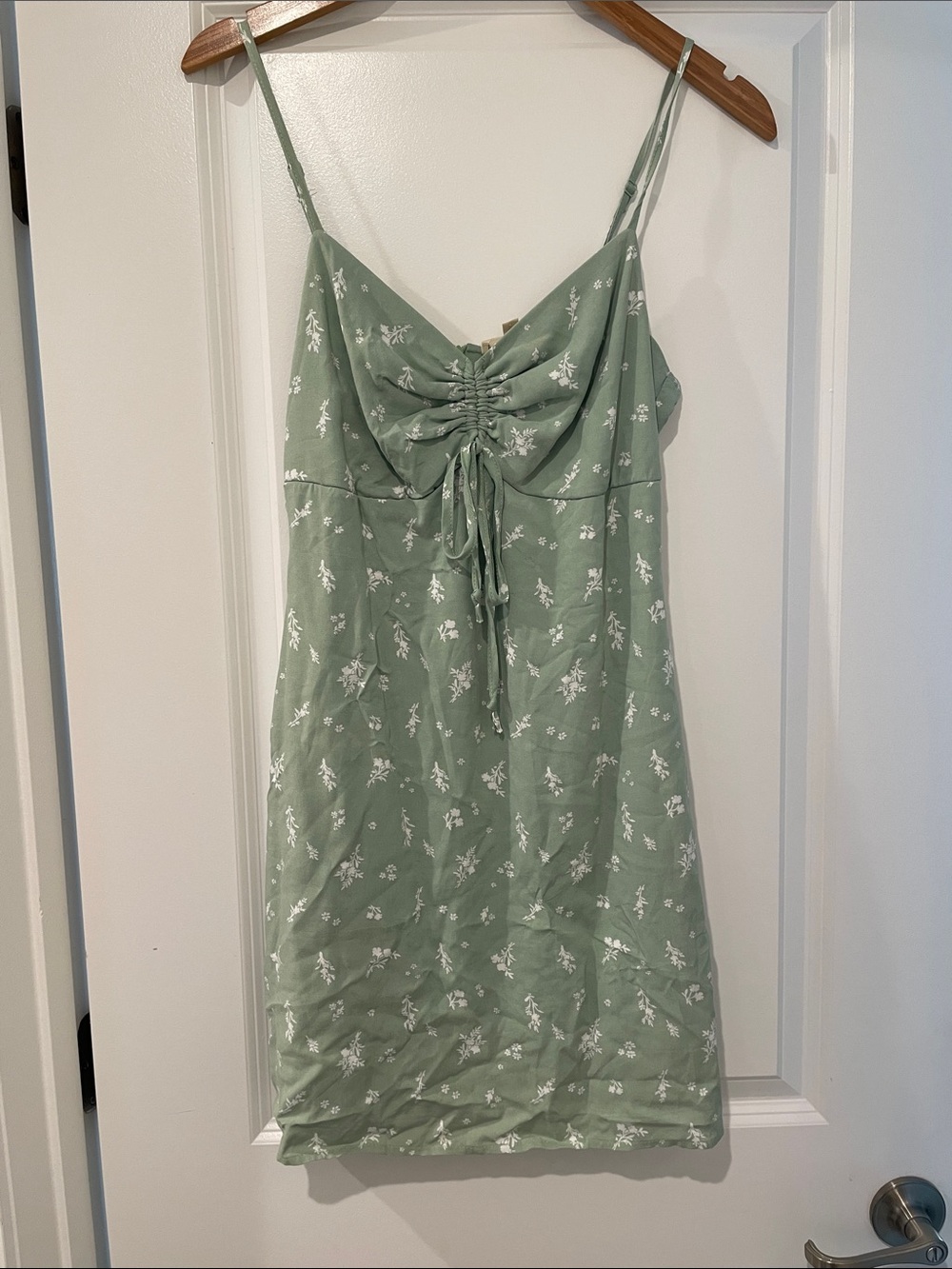 La hearts green white flower dress medium